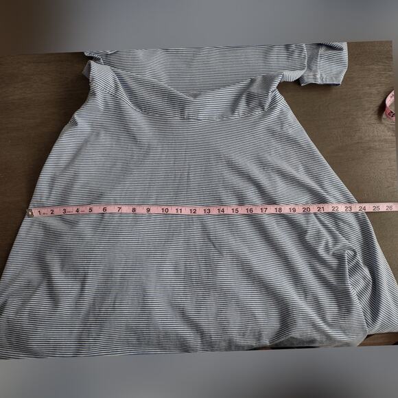 Matilda Jane Between the Lines Blue Stripe Tulle Dress Size Large - Picture 8 of 15